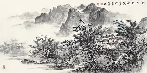 李项鸿，《烟雨江南》，136cm×68cm，2012年作.webp.jpg