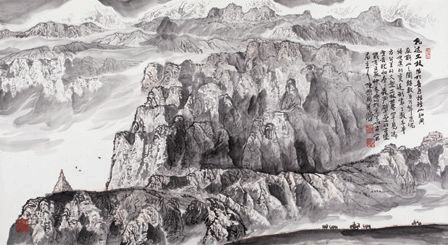 红墙国礼画家陈鹏同引领山水新风貌，备受各界赞誉